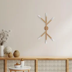 Kjøkkenbelysning Tak|Taklamper / Takplafonder>TK Lighting Noble tak/vegglampe 6-lys Natur