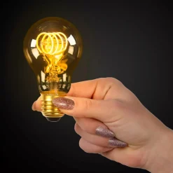 Led-Pærer E27 Sokkel>Lucide Normal E27 Filament Vintage LED 5W 2200K dimbar 60 mm - Amber