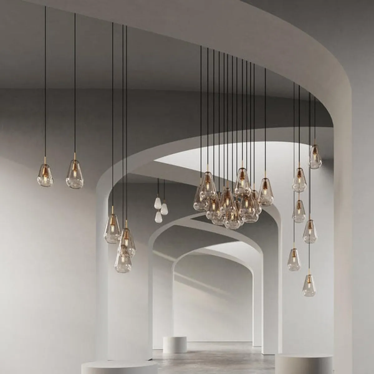 Kjøkkenbelysning Tak|Takpendler>Nuura Anoli 3 Gold Messing