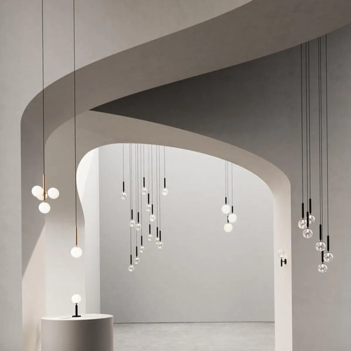 Kjøkkenbelysning Tak|Takpendler>Nuura Anoli 3 Gold Messing