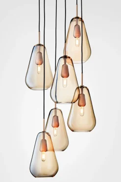 Kjøkkenbelysning Tak|Takpendler>Nuura Anoli 6 Gold Messing