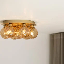 Kjøkkenbelysning Tak|Taklamper / Takplafonder>Nuura Apiales 7 plafond - børstet / optikk gull Messing