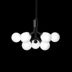 Baderomsbelysning Tak|Kjøkkenbelysning Tak>Nuura Apiales 9 satin svart/opal Svart / Opal