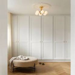 Kjøkkenbelysning Tak|Baderomsbelysning Tak>Nuura Apiales 6 taklampe børstet / opal glass Messing