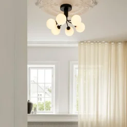 Kjøkkenbelysning Tak|Baderomsbelysning Tak>Nuura Apiales 6 taklampe satengsort / glass Opal