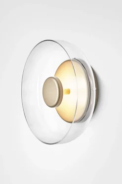 Baderomsbelysning Tak|Interiørlamper>Nuura Blossi vegglampe/taklampe Klar Messing / Klar