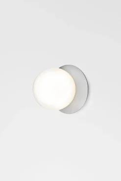 Baderomsbelysning Tak|Interiørlamper>Nuura Liila 1 vegglampe/taklampe - large - light silver/opal Krom / Opal
