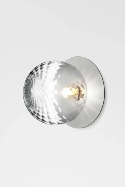 Baderomsbelysning Tak|Interiørlamper>Nuura Liila 1 vegglampe/taklampe - large - light silver/optic glass Krom