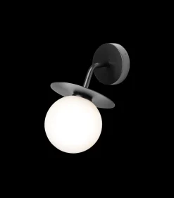 Utelamper - Klassiske Vegglamper|Baderomsbelysning Tak>Nuura Liila utendørslampe - svart/opal Svart / Opal