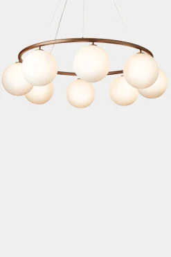 Baderomsbelysning Tak|Kjøkkenbelysning Tak>Nuura Miira 8 circular Bronse / Opal