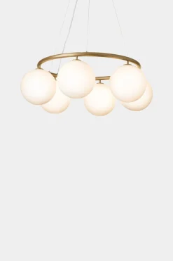 Baderomsbelysning Tak|Kjøkkenbelysning Tak>Nuura Miira 6 circular Messing / Opal