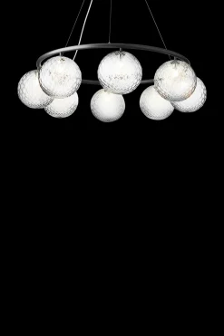 Kjøkkenbelysning Tak|Lysekroner>Nuura Miira 8 circular taklampe - Svart