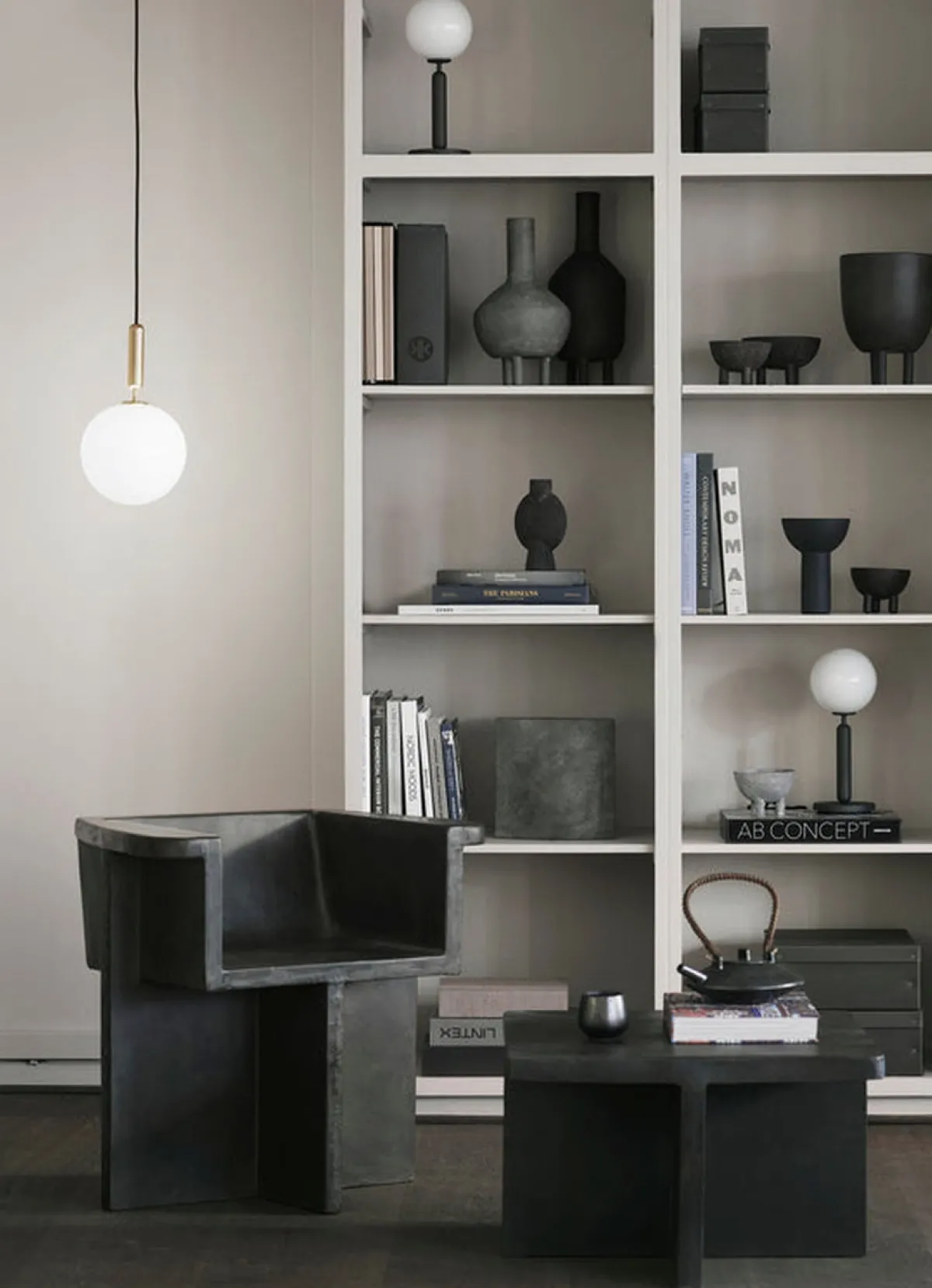 Kjøkkenbelysning Tak|Takpendler>Nuura Miira 1 large / opal Messing