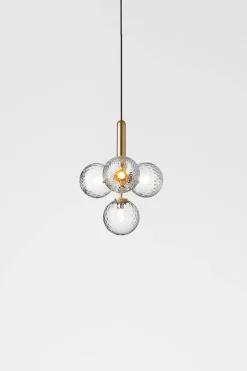 Baderomsbelysning Tak|Kjøkkenbelysning Tak>Nuura Miira 4 / opal Messing