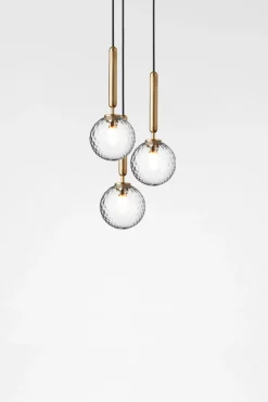 Baderomsbelysning Tak|Kjøkkenbelysning Tak>Nuura Miira 3 / opal Messing