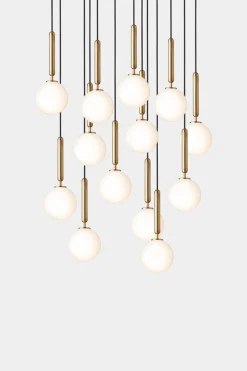 Kjøkkenbelysning Tak|Takpendler>Nuura Miira 13 Messing / Opal