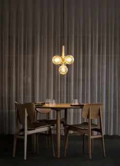 Baderomsbelysning Tak|Kjøkkenbelysning Tak>Nuura Miira 4 / optikk Messing