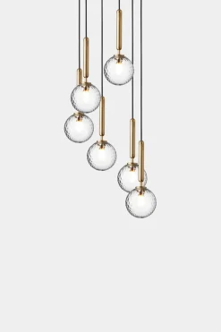 Baderomsbelysning Tak|Kjøkkenbelysning Tak>Nuura Miira 6 / optikk Messing