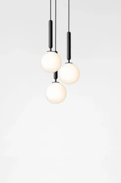 Baderomsbelysning Tak|Kjøkkenbelysning Tak>Nuura Miira 3 Svart / Opal