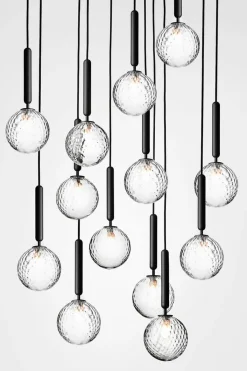 Kjøkkenbelysning Tak|Takpendler>Nuura Miira 13 Svart / Opal