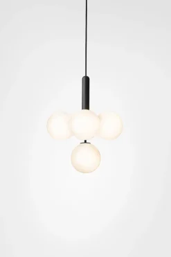 Baderomsbelysning Tak|Kjøkkenbelysning Tak>Nuura Miira 4 svart/opal Svart / Opal