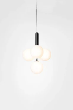 Baderomsbelysning Tak|Kjøkkenbelysning Tak>Nuura Miira 4 svart/opal Svart / Opal