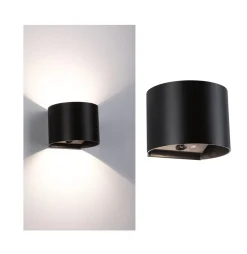 Utelamper Med Opp/Ned Lys|Baderomsbelysning Vegg>Paulmann Nyara rund oppladbar vegglampe opp/ned lys med sensor