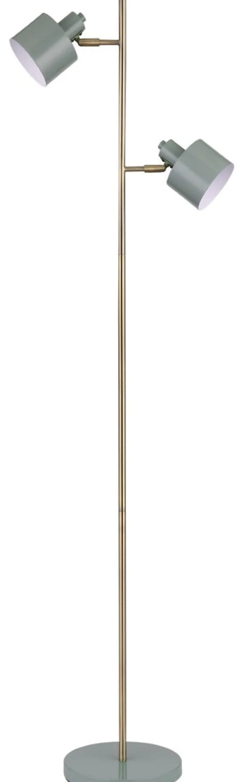 Leselamper Gulv>Dyberg Larsen Ocean gulvlampe 2-lys 160 cm - Oliven/Messingfarget Messing / Grønn