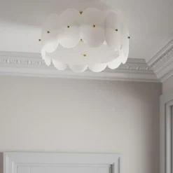 Kjøkkenbelysning Tak|Taklamper / Takplafonder>By Rydens Omlott taklampe Ø53 Messing/Hvit