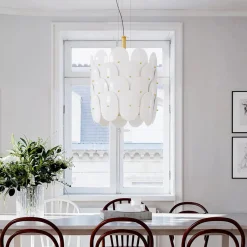 Kjøkkenbelysning Tak|Takpendler>By Rydens Omlott takpendel Ø50 Messing/Hvit