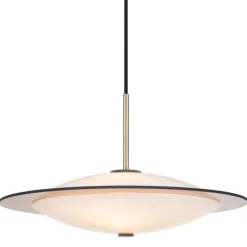 Kjøkkenbelysning Tak|Takpendler>Halo Designs Orbit takpendel 40 cm - Antikk messing/Opal Messing / Opal