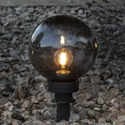 Led-Baller Og Krukker>Star Trading Orby dekorativ hagelampe 20 cm - Svart/Røykfarget Svart / Røyk