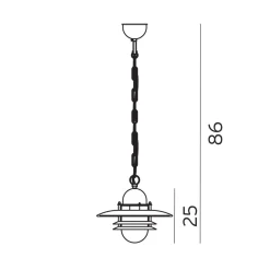 Lightup-Pris|Taklamper Ute>Norlys Oslo utendørs takpendel - Svart