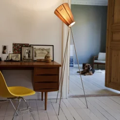 Interiørlamper Gulv>Northern Oslo Wood gulvlampe stål med skjerm