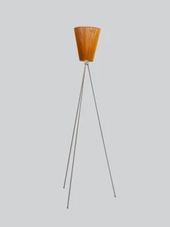 Interiørlamper Gulv>Northern Oslo Wood gulvlampe stål med skjerm