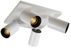 Kjøkkenbelysning Tak|Spotter & Skinner>NorDesign OZ K4 taklampe med 4 spotter - hvit/Svart Hvit / Svart