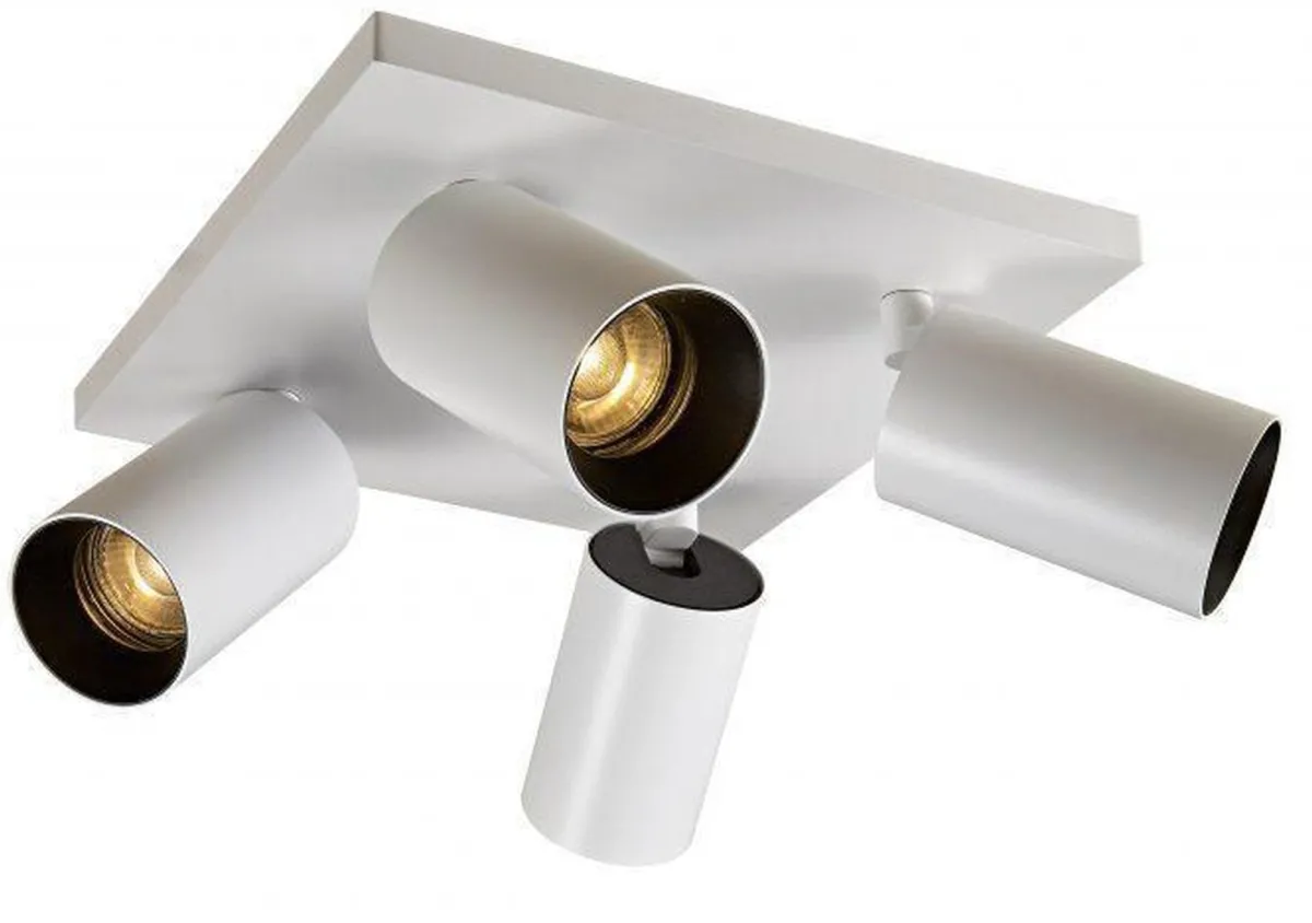 Kjøkkenbelysning Tak|Spotter & Skinner>NorDesign OZ K4 taklampe med 4 spotter - hvit/Svart Hvit / Svart