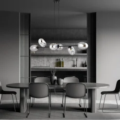 Kjøkkenbelysning Tak|Takpendler>Emibig Pandora takpendel 6-lys - Svart/Røykfarget