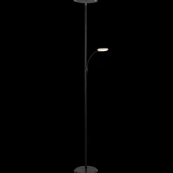 Leselamper Gulv>Ms - belysning Parma gulvlampe m/lesearm 18+5W 183 cm 3000 Kelvin Svart