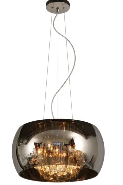 Kjøkkenbelysning Tak|Takpendler>Lucide Pearl takpendel 40 cm - Krom Krom / Røyk