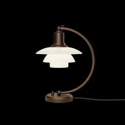 Louis Poulsen>Louis Poulsen PH 2/2 Luna aged brass opal bordlampe Messing/opal