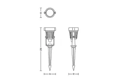 Uplights|Philips Gardenlink>Philips Gardenlink Caper uplight 2700K 1,5W IP44 ekstra enhet - 24 Volt Svart