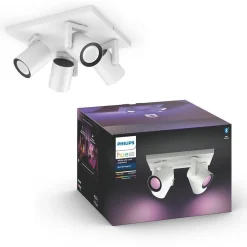 Kjøkkenbelysning Tak|Philips Hue>Philips Hue Argenta 4 lys spotlight white and colore ambiance Aluminium