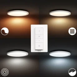 Kjøkkenbelysning Tak|Philips Hue>Philips Hue Aurelle rund taklampe - White Ambiance Hvit