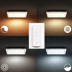 Kjøkkenbelysning Tak|Philips Hue>Philips Hue Aurelle square taklampe - White Ambiance Hvit