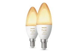 Led-Smartlyspærer|Led-Pærer E14 Sokkel>Philips Hue B39 E14 lyspære 5,2W 2200-6500K White Ambiance - 2 pakning