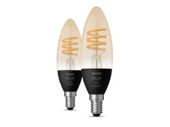 Led-Smartlyspærer|Led-Pærer E14 Sokkel>Philips Hue E14 lyspære 4,6W 2200-4500K - 2 pakning