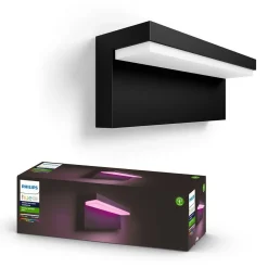 Utelamper - Veggskjold / Plafond|Philips Hue>Philips Hue Nyro vegglampe utendørs white and color ambiance - Svart