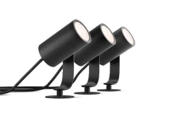 Spot På Spyd|Philips Hue>Philips Hue Outdoor Lily Spike 3x8W uplight basekit, antrasitt Grå