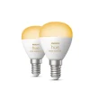 Led-Smartlyspærer|Led-Pærer E14 Sokkel>Philips Hue P45 E14 lyspære 5,1W 2200-6500K White Ambiance - 2 pakning